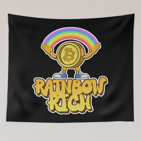 Item preview, Colorful Bitcoin Rainbow - Crypto Coin Happiness  designed and sold by ImaginarStore.