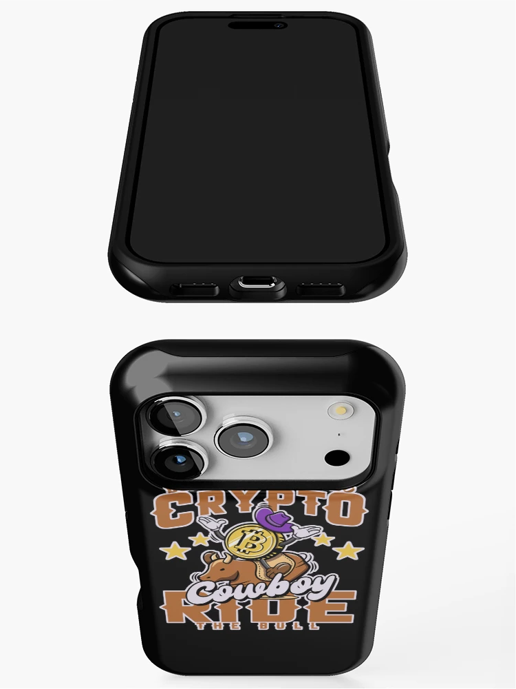 Thumbnail 3 of 4, iPhone Case, Bitcoin Rodeo - Crypto Rider designed and sold by ImaginarStore.