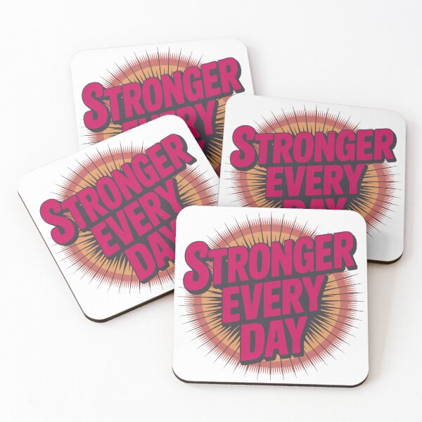 Item preview, Stronger Every Day Motivational Quote – Fitness Gym Inspiration Design designed and sold by PixelMuse2024.