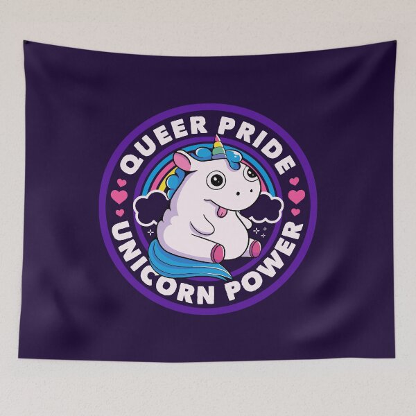 Item preview, Queer Pride Unicorn Power by Tobe Fonseca designed and sold by Tobe Fonseca®.