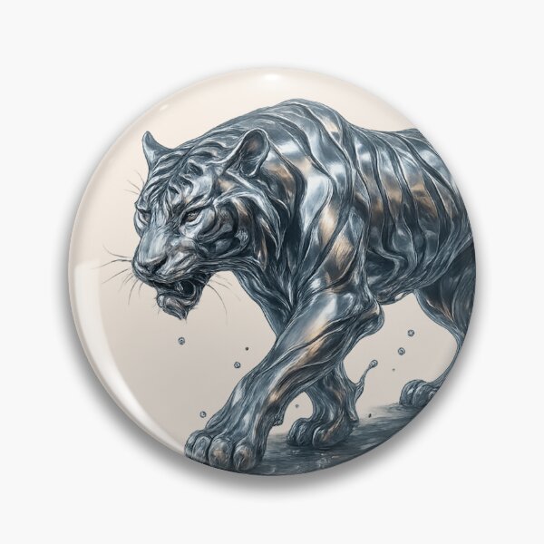 Item preview,  Liquid Steel Tiger - Metal + Water Series (3/29) designed and sold by RinWinArts.