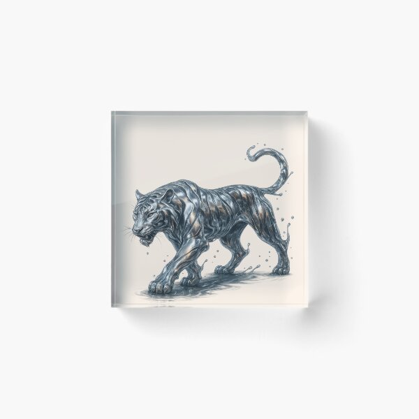 Item preview,  Liquid Steel Tiger - Metal + Water Series (3/29) designed and sold by RinWinArts.