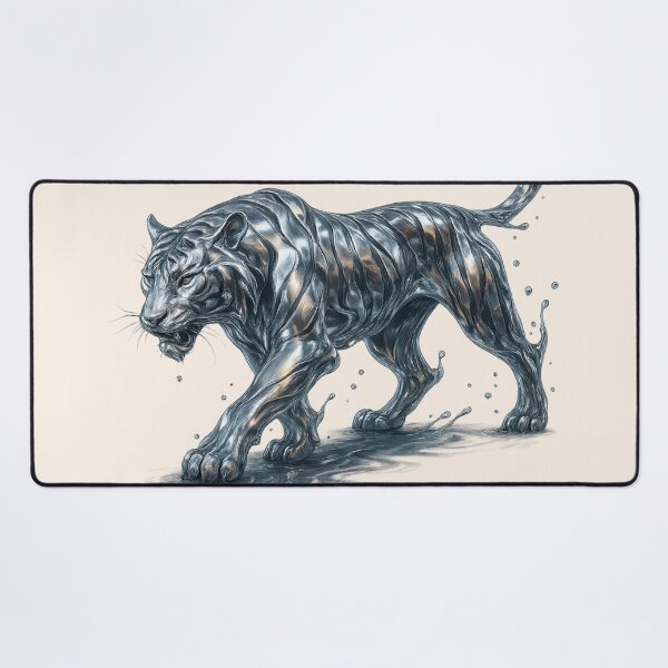 Item preview, Liquid Steel Tiger - Metal + Water Series (3/29) designed and sold by RinWinArts.