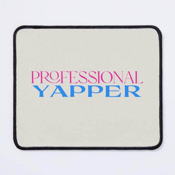 Item preview, Cute Pink and Blue Professional Yapper Typography designed and sold by Stickers by @molllyclare.