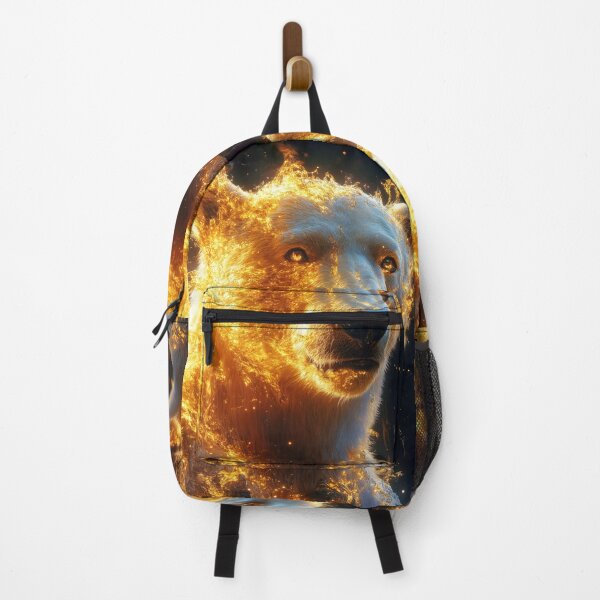Item preview, Portrait Animal Polar Bear of Flames Staring with Burning Eyes of Resolve designed and sold by gamalruginaq.