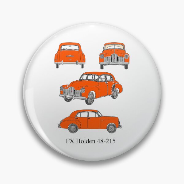 Item preview, FX Holden 48-215 in Bold Custom Orange – Retro Blueprint Aussie Classic designed and sold by Michael van der Hoorn.