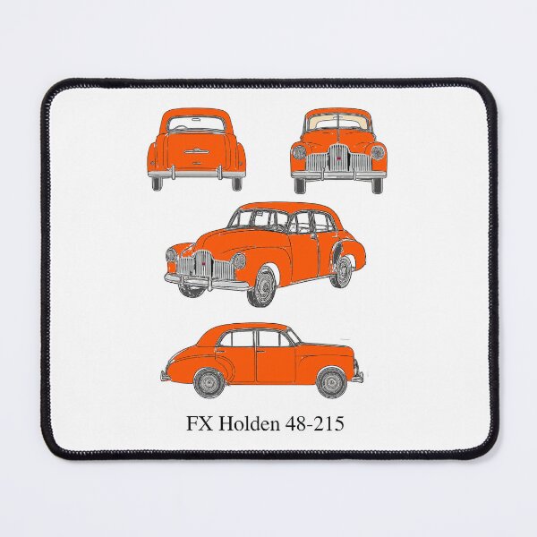Item preview, FX Holden 48-215 in Bold Custom Orange – Retro Blueprint Aussie Classic designed and sold by Michael van der Hoorn.