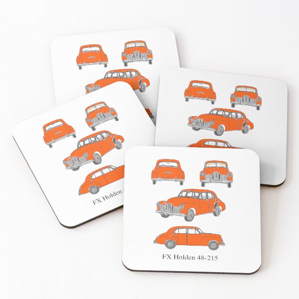 Item preview, FX Holden 48-215 in Bold Custom Orange – Retro Blueprint Aussie Classic designed and sold by Michael van der Hoorn.