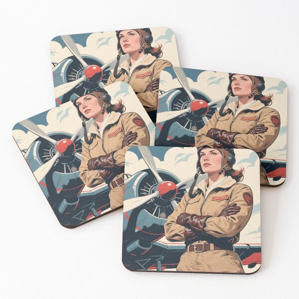 Item preview, Defy Gravity – Retro Aviator Woman Hope Style designed and sold by HoopeStylee.