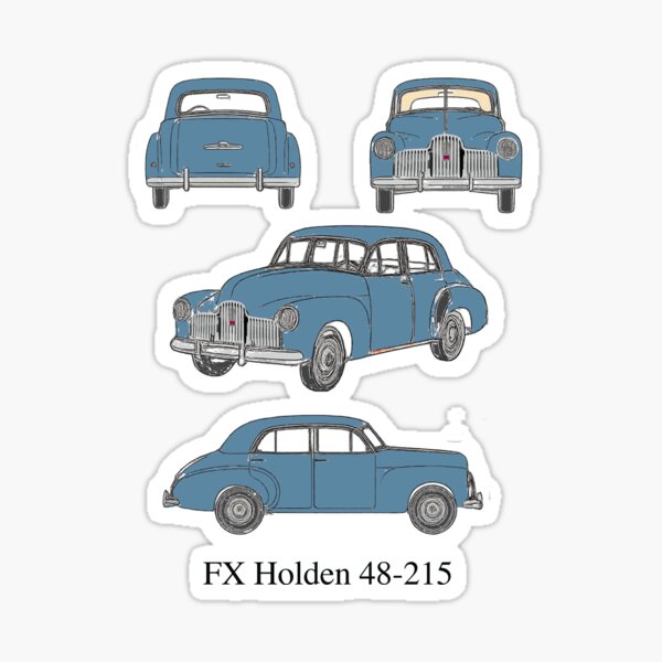 Item preview, FX Holden 48-215 in Steel Mist Blue – 1948 Classic Aussie Blueprint designed and sold by Michael van der Hoorn.