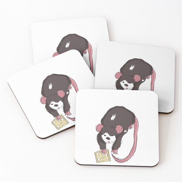 Item preview, Rat with cheese (White backround) designed and sold by MysticRacoon6.