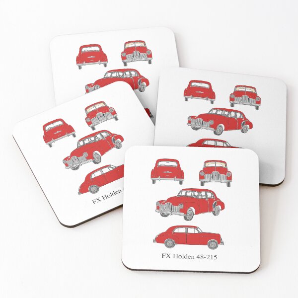 Item preview, FX Holden 48-215 in Heritage Red – 1948 Vintage Aussie Car Blueprint designed and sold by Michael van der Hoorn.