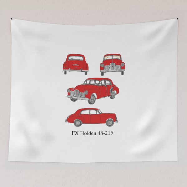 Item preview, FX Holden 48-215 in Heritage Red – 1948 Vintage Aussie Car Blueprint designed and sold by Michael van der Hoorn.