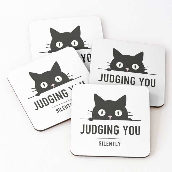Item preview, Funny Judging Cat Minimalist Silhouette Humor Design designed and sold by haitrieuic96.