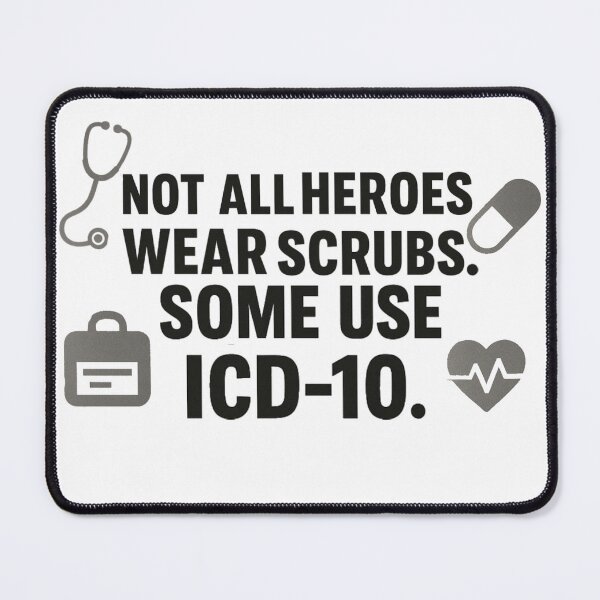 Item preview,  Not All Heroes Wear Scrubs – ICD-10 Edition designed and sold by medicalzone.