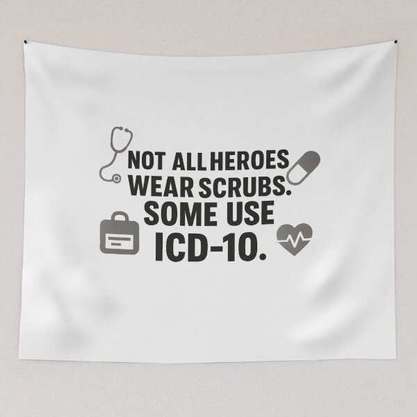 Item preview,  Not All Heroes Wear Scrubs – ICD-10 Edition designed and sold by medicalzone.