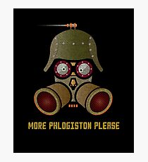 More Phlogistan Please Funny Steampunk Science Physics T-shirts and Gifts Photographic Print