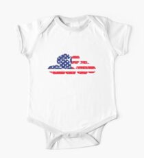 Potato USA Flag Red White Blue Stars Stripes One Piece - Short Sleeve