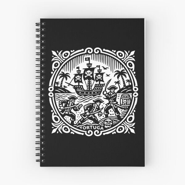Item preview, Pirates Plundering Tortuga – Vintage Black & White Pirate Adventure Design designed and sold by Victor Shadehorn.