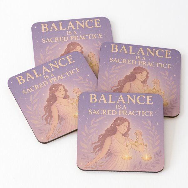 Item preview, Libra Zodiac Art – “Balance Is a Sacred Practice” Celestial Print designed and sold by Neovibe Print.