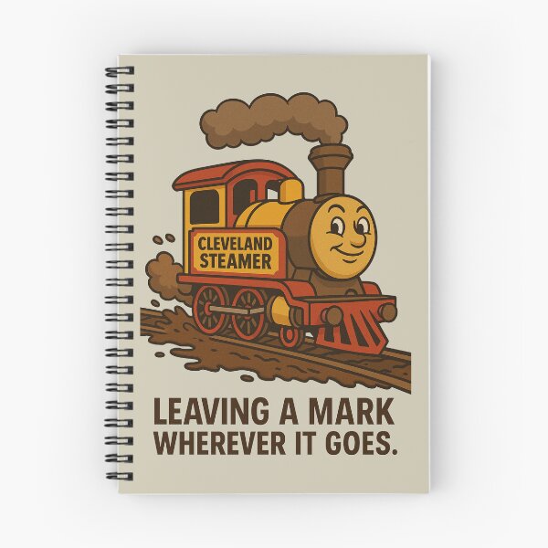 Artikelvorschau, Cleveland Steamer – Retro-Zug-Wortspiel-Design entworfen und verkauft von magufalo.