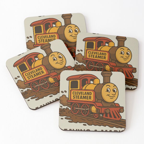 Artikelvorschau, Cleveland Steamer – Retro-Zug-Wortspiel-Design entworfen und verkauft von magufalo.