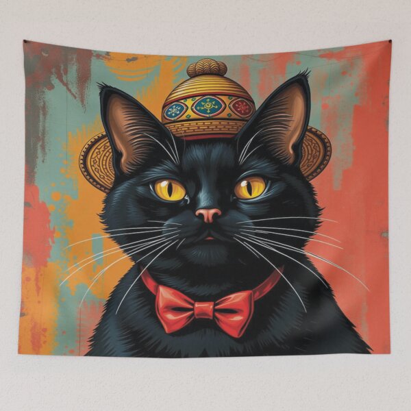 Item preview, Fancy black kitty. designed and sold by Mindful56.