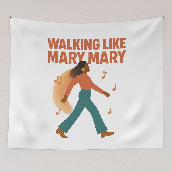 Item preview, Walking Like Mary Mary – Confident Retro Dance Strut Design designed and sold by Robandkristy.