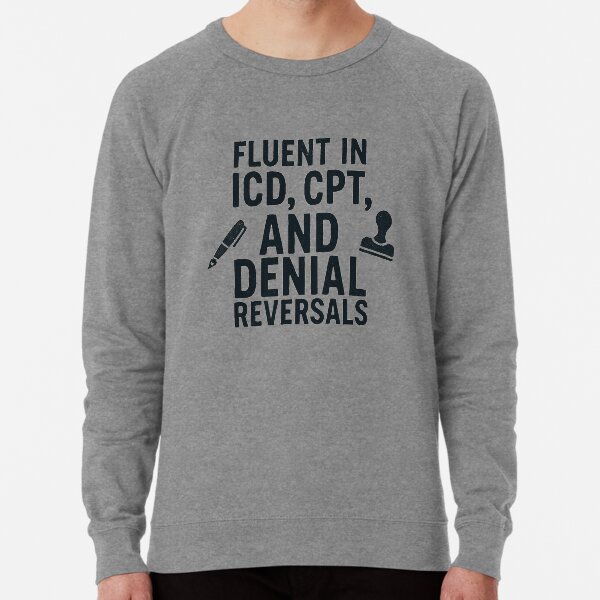 Item preview, Fluent in ICD, CPT, and Denial Reversals designed and sold by medicalzone.