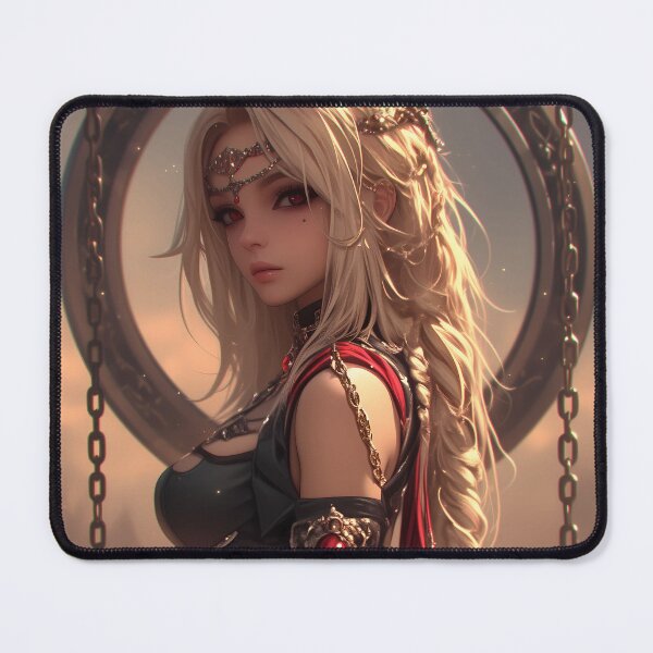 Item preview, Anime Girl Sexy Blonde Warrior Princess Red Cape Desert Chains Golden Hues Allure designed and sold by telchimabukar.