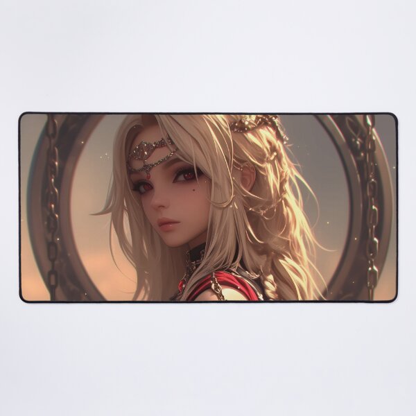 Item preview, Anime Girl Sexy Blonde Warrior Princess Red Cape Desert Chains Golden Hues Allure designed and sold by telchimabukar.