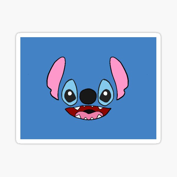 Vista previa del artículo con la obra «Lindo rostro de Stitch minimalista», diseñado y vendido por sarahp77.