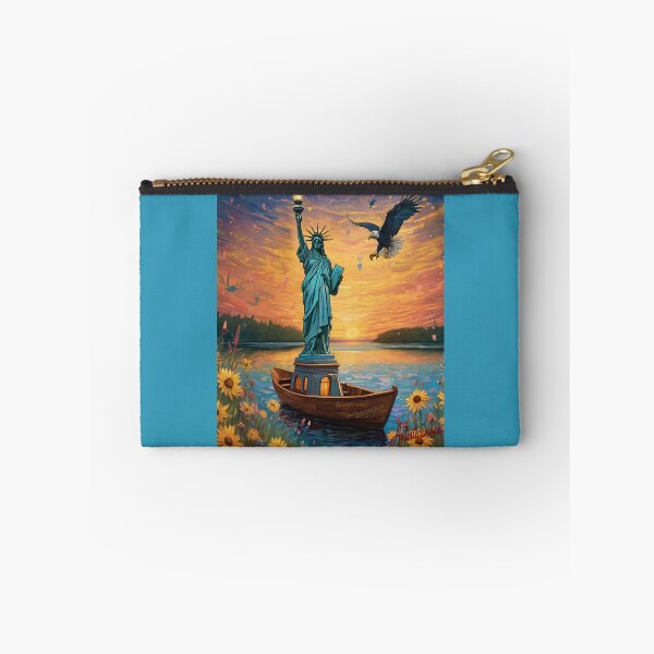 Item preview, "Surreal Liberty: Statue of Liberty Floating at Sunset" designed and sold by Artisticanvas.