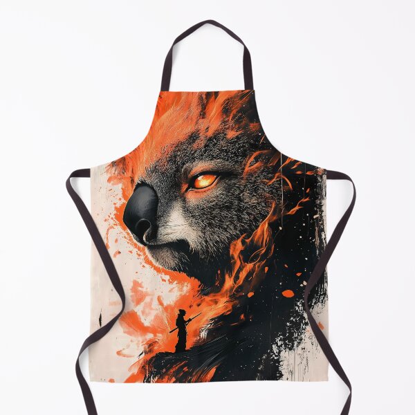 Item preview, Animal Fiery Koala Spirit Giant Orange Eyes Lone Samurai Confrontation Epic designed and sold by yinttigrric.