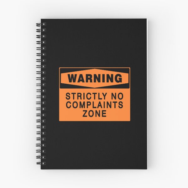 Item preview, WARNING SIGN: NO COMPLAINTS ZONE, NOVELTY SIGN, QUIRKY designed and sold by AASparksDesigns.