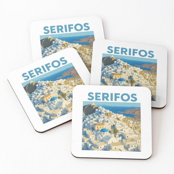 Item preview, Serifos Greece Travel Poster GR Minimalist Greek Island Souvenir Design Tee designed and sold by TynesDesign.