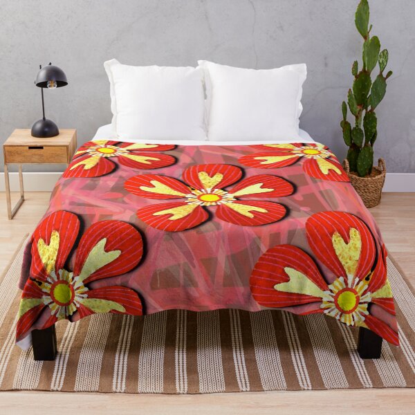 Item preview, Retro Red Flowers designed and sold by ViaARTfactory.
