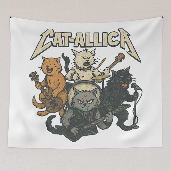 Item preview, Cat-allica – Heavy Meowtal Legends designed and sold by DIRTYSKETCHH.