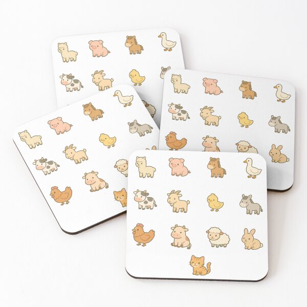 Item preview, cute mini farm animal sticker sheet pack  designed and sold by Made By Meg .