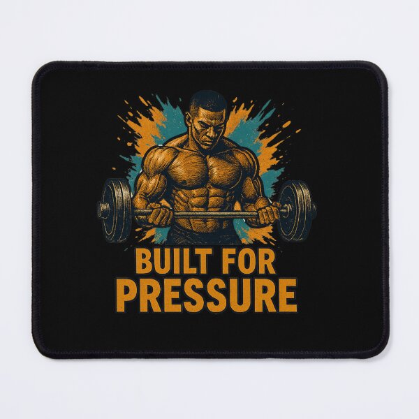 Item preview, Built for Pressure – Muscle Weightlifting Motivation Art designed and sold by JenniferCreaArte .
