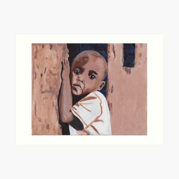 Little Ugandan Boy Acrylic Art Art Print