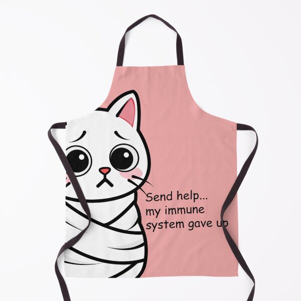 Item preview, Sick White Cat – Moody and Adorable Vibes designed and sold by Cattoon Studio.
