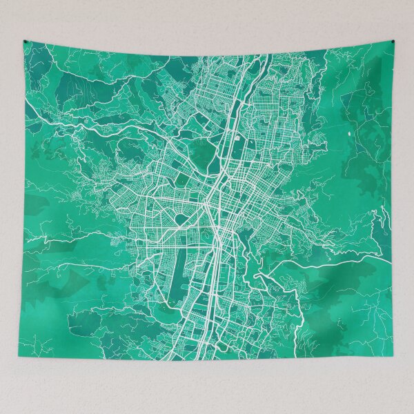 Item preview, Medellin City Map of Colombia - Watercolor designed and sold by deMAP.