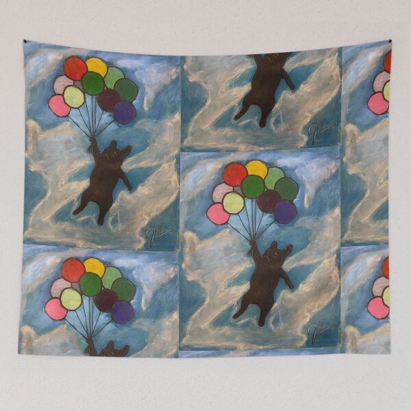 Item preview, Frenchie flight with clouds designed and sold by drmikedelgado.