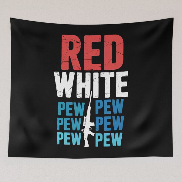 Item preview, Red White And Pewpewpew Gun Funny 4th Of July Patriotic designed and sold by brynatshop.
