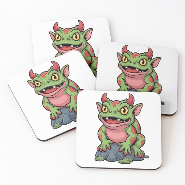 Item preview, "Cute Beelzebufo Monster Sticker – Fantasy Horned Toad Creature" designed and sold by stylishsketcher.