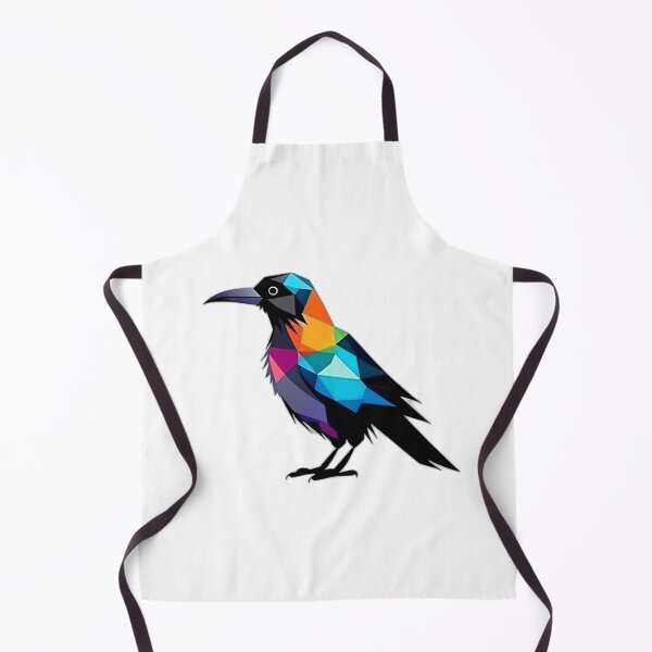 Item preview, Black Coloured Crow Bird Geometric Shaped Artwork designed and sold by Geonimalia.