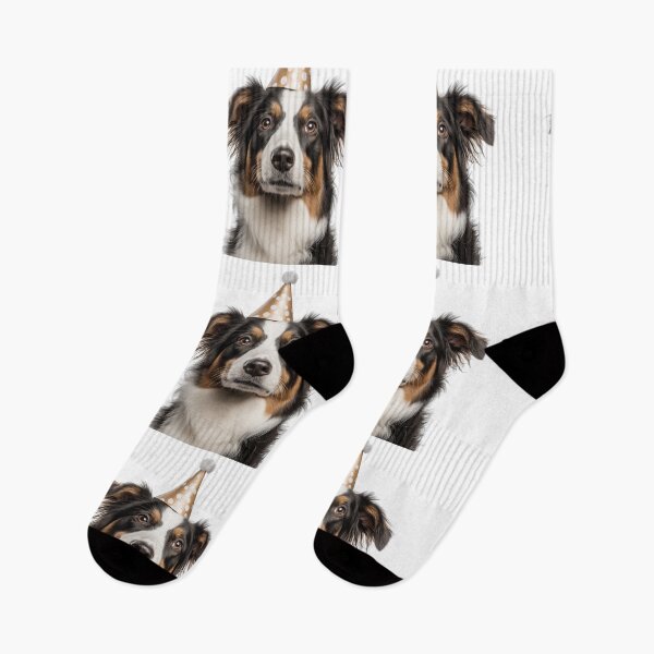 Item preview, Cute Nederlandse Kooikerhondje dog with Party Hat Birthday Celebration designed and sold by LazyOwlStore.