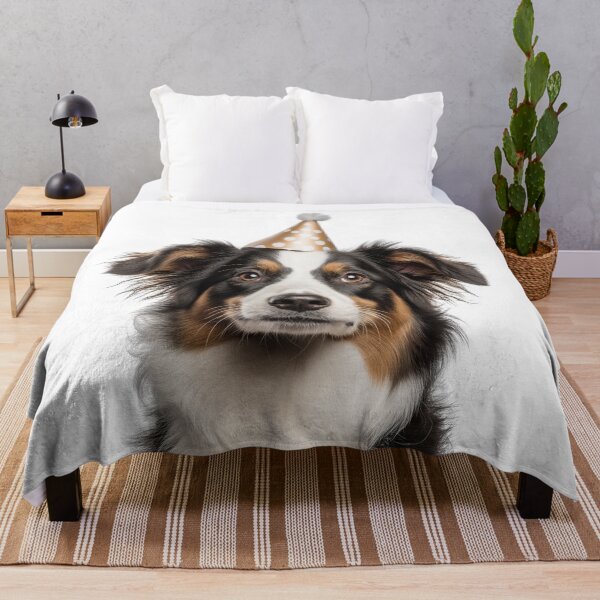 Item preview, Cute Nederlandse Kooikerhondje dog with Party Hat Birthday Celebration designed and sold by LazyOwlStore.
