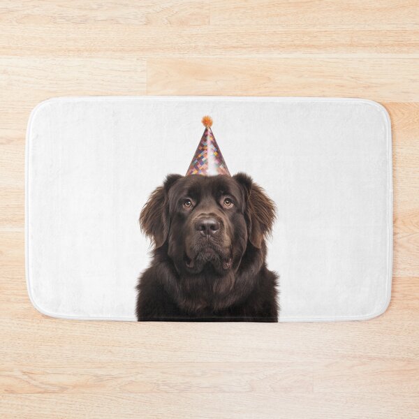 Item preview, Cute Newfoundland dog with Party Hat Birthday Celebration designed and sold by LazyOwlStore.